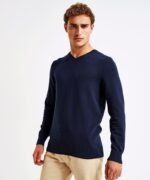 AQ Men's cotton blend v-neck sweater