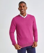 AQ Men's cotton blend v-neck sweater - Image 2