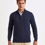 AQ Men's cotton blend ¼ zip sweater