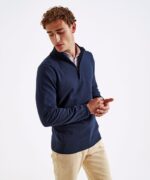 AQ Men's cotton blend ¼ zip sweater - Image 3