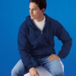 Softstyle™ midweight fleece adult full-zip hooded sweatshirt