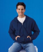 Softstyle™ midweight fleece adult full-zip hooded sweatshirt - Image 2