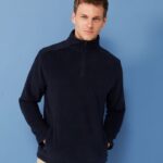 Henbury ¼ zip microfleece jacket