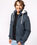 Kariban Vintage sherpa-lined fleece jacket - Image 3