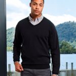 Premier V-neck knitted sweater